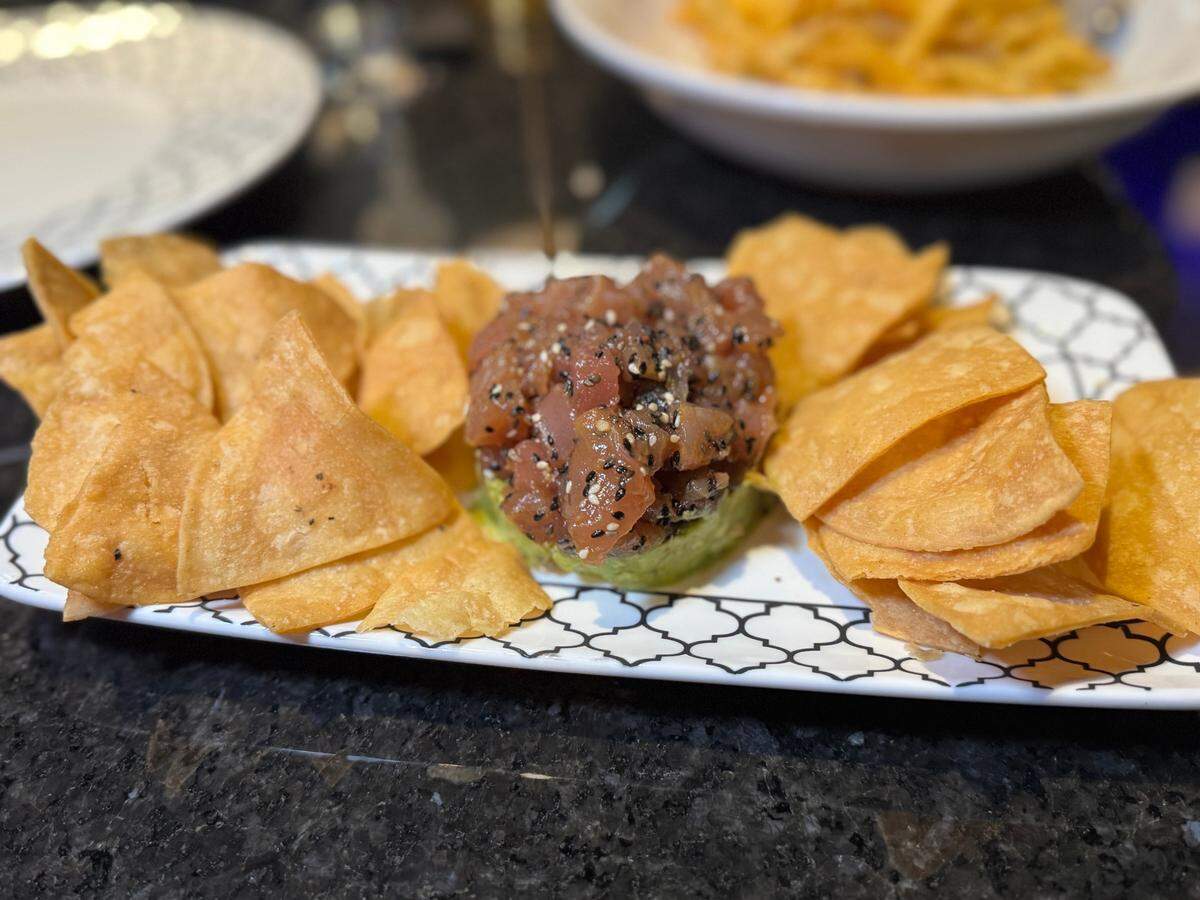 The tuna tartare appetizer from KVH Chophouse