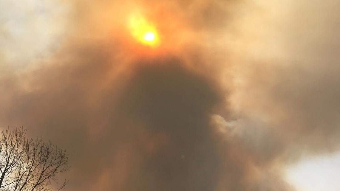 A wildfire in the Flint Hills Friday prompted officials to close K-77 both directions from the Kansas Turnpike.