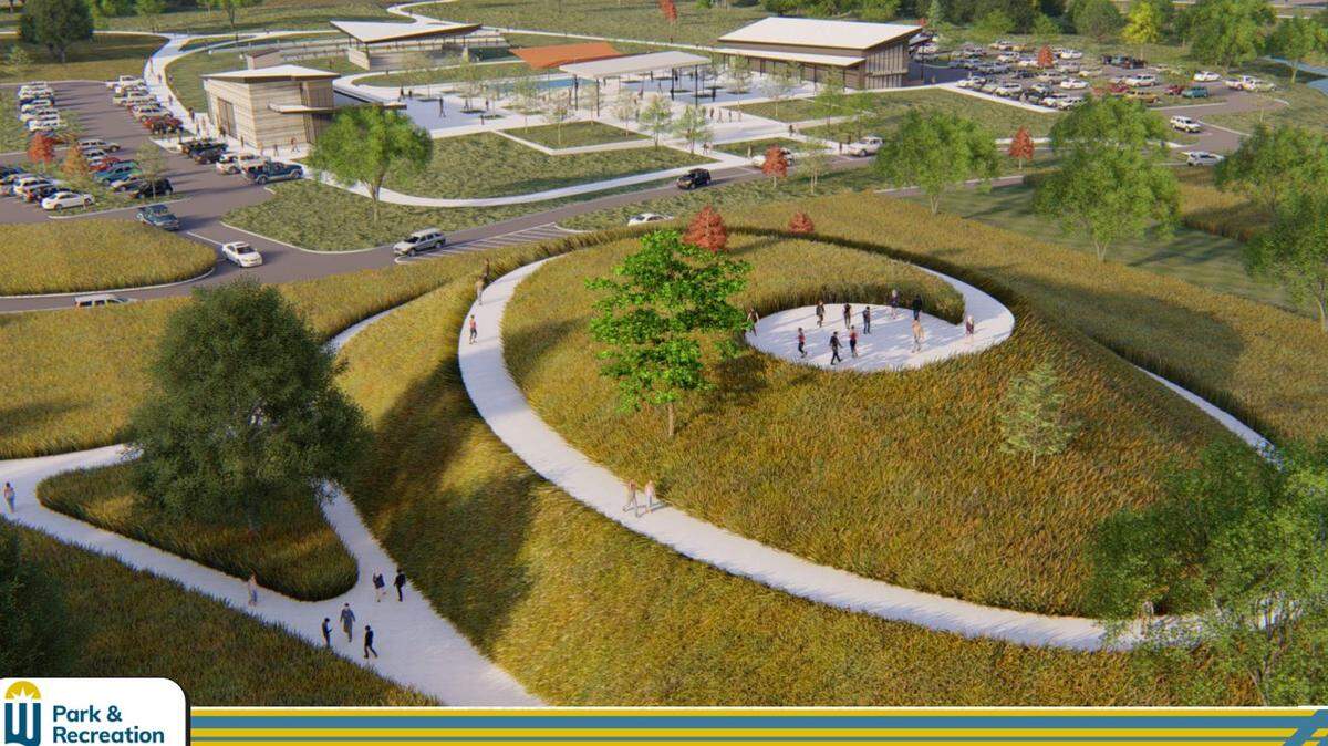 This architectural drawing from the Clapp park master plan shows amenities that won’t be built there after the plans were downsized.