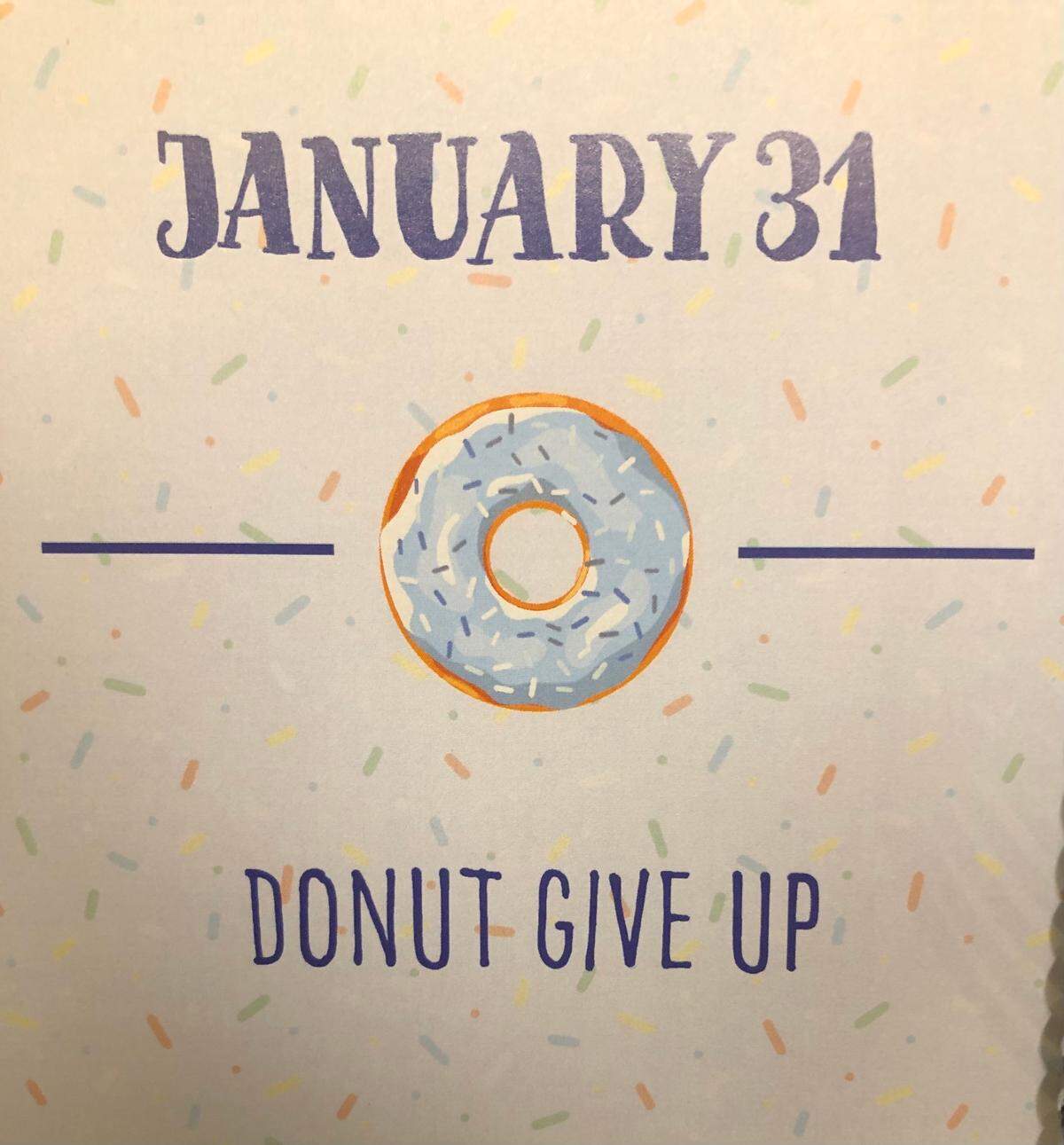 There’s a different donut inspirational thought for every day of the year in “A Donut A Day.”