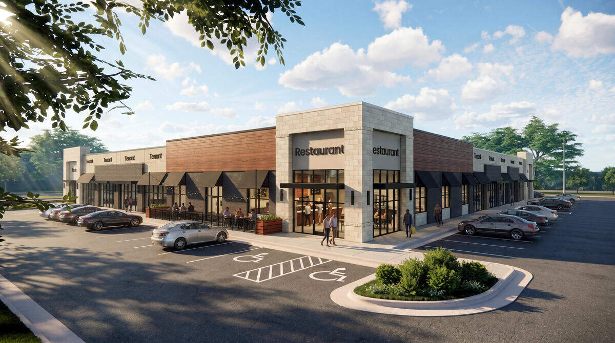 The new Paradise Corner retail center in Goddard will open in 2027.