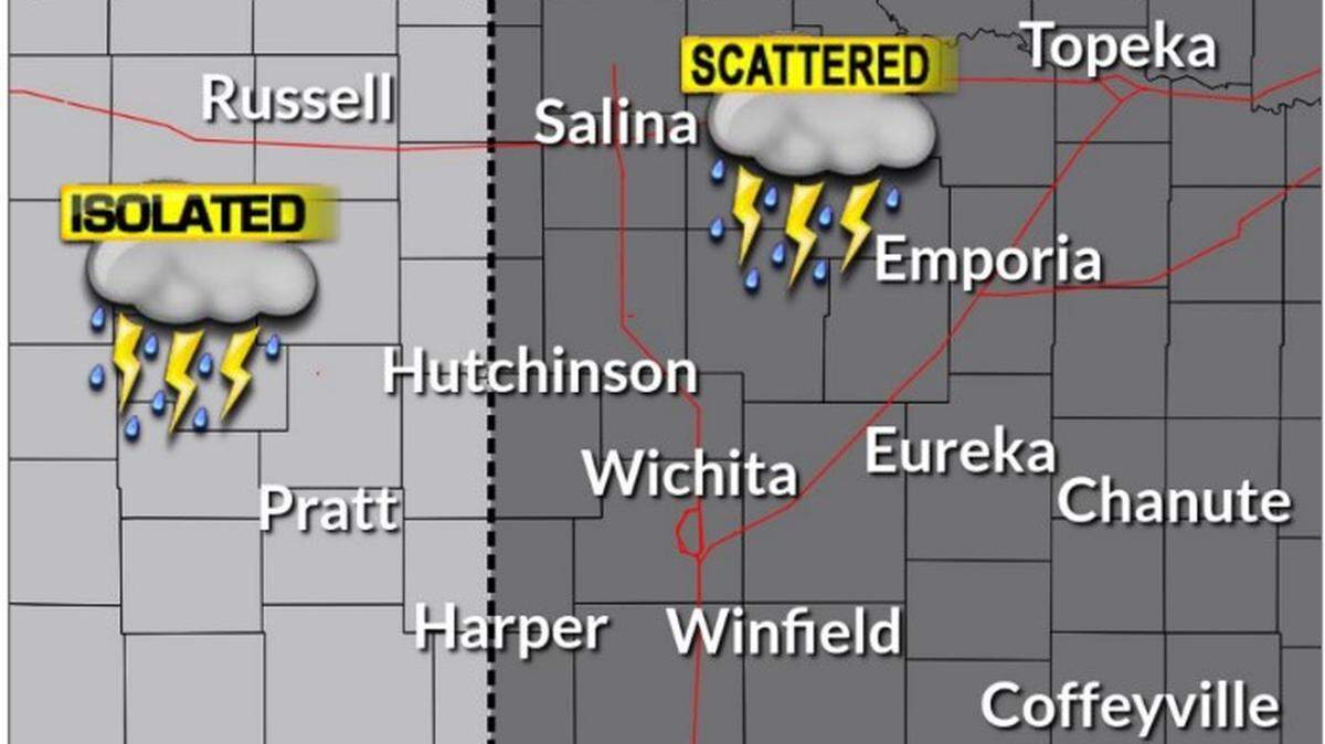 Forecast strong to severe thunderstorms could bring quarter-size hail and 70 MPH winds to Wichita Monday night into Tuesday morning.