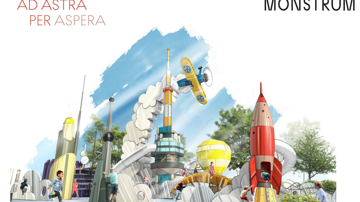Concept design for Exploration Place’s outdoor playscape and education center.