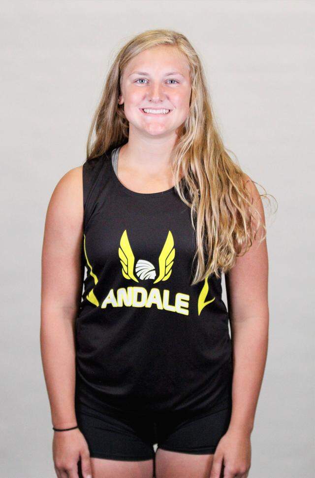 Andale’s Katelyn Fairchild, 2019 Wichita Eagle High School All-Metro Girls Track and Field javelin selection