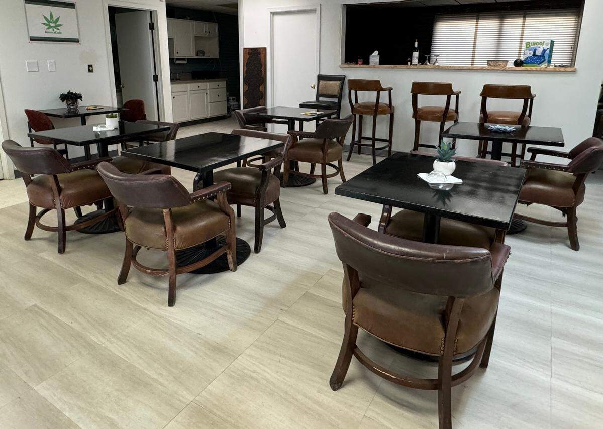 The back half of the KannaBliss shop at 233 N. Hillside has been converted into a cafe where people can enjoy cannabis-infused drinks.