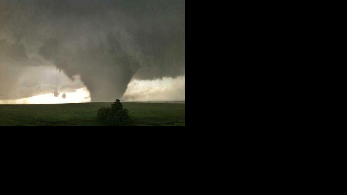 A large tornado north of Bennington on May 28, 2013.

