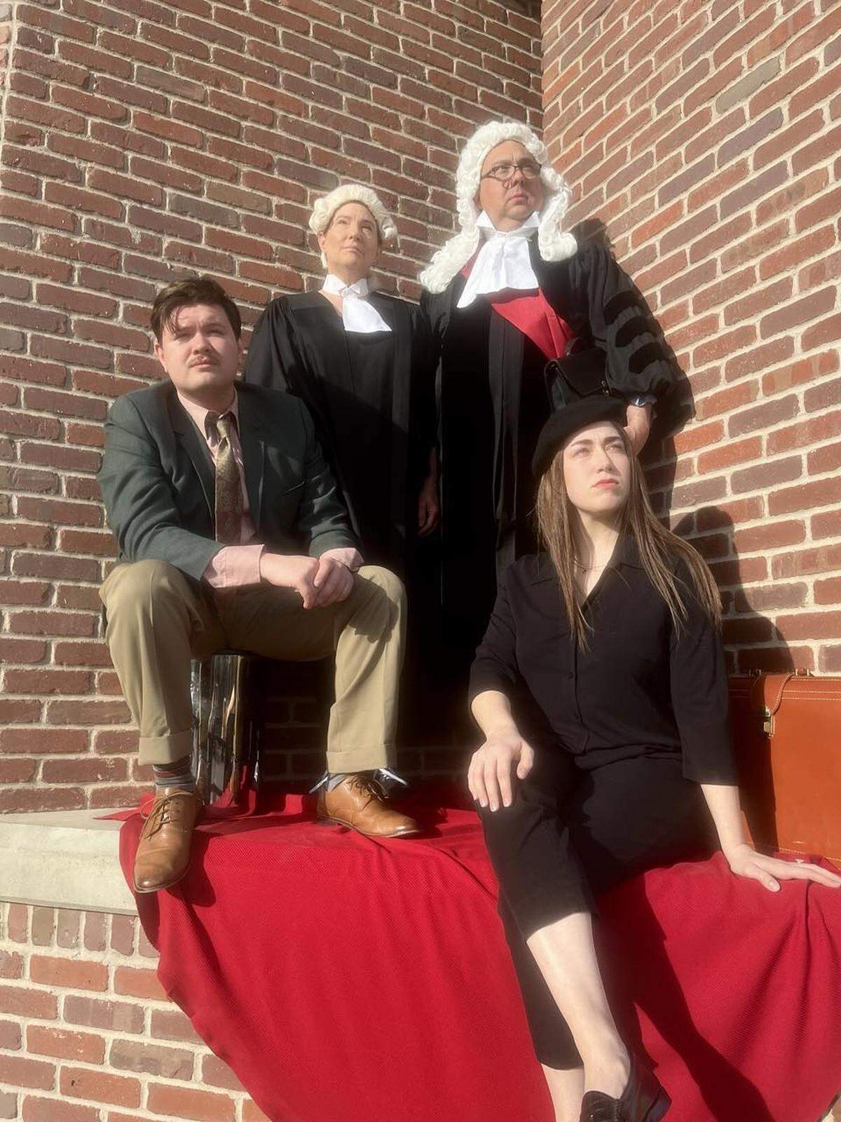 Hagan Simmons, Michele Janssens, Jordan Sickman and Amy Shelden Loucks from “Witness for the Prosecution.”