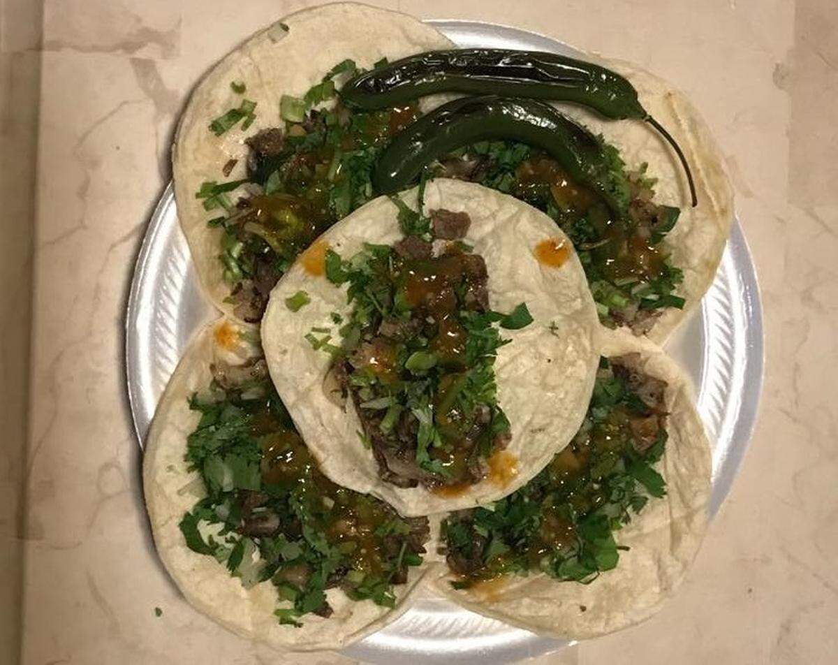 Tacos Pina spent July winning all the big taco awards in Kansas. Its specialty is three different preparations of beef.