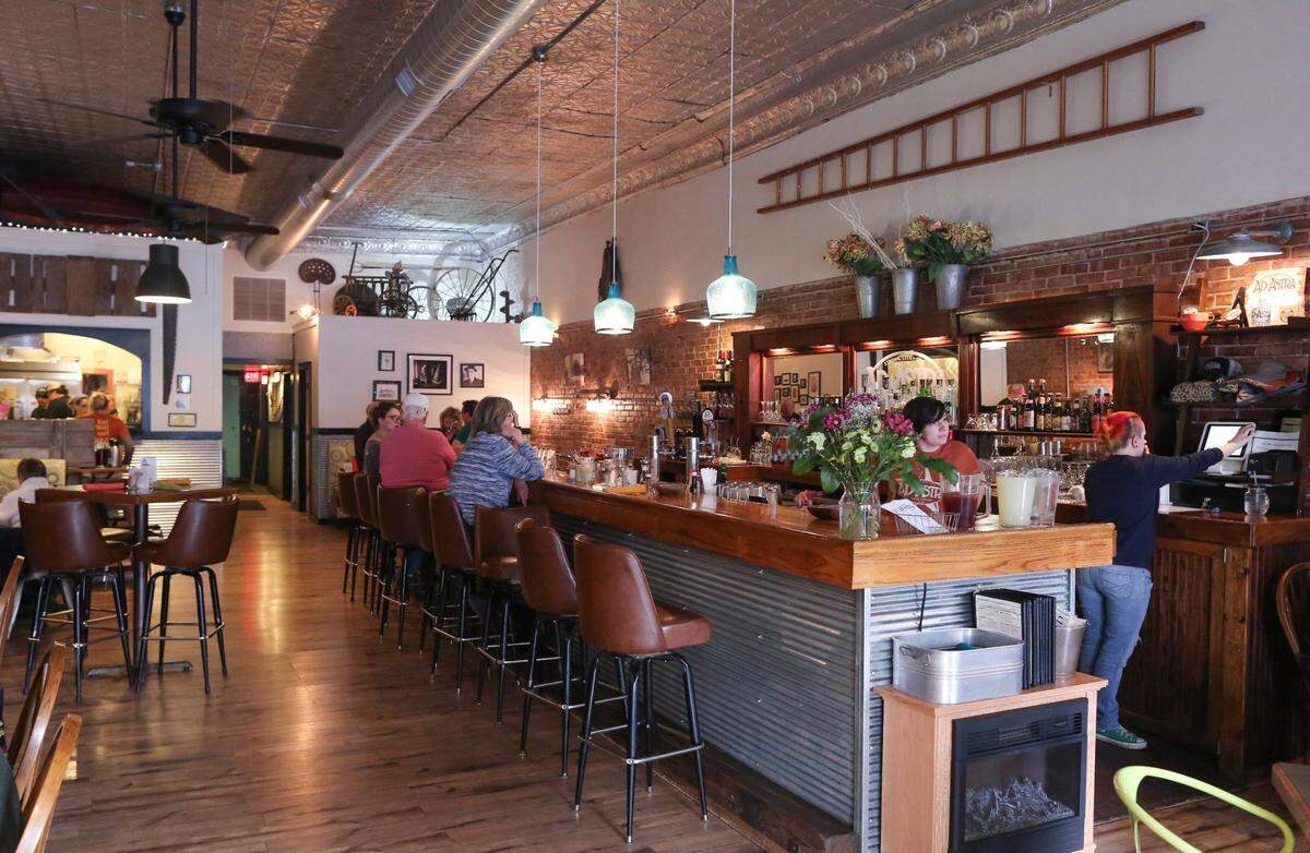 Ad Astra got national press in the mid 2010s and became a restaurant that drew diners from Wichita, Lawrence and Kansas City. This is what the dining room looked like in 2015.