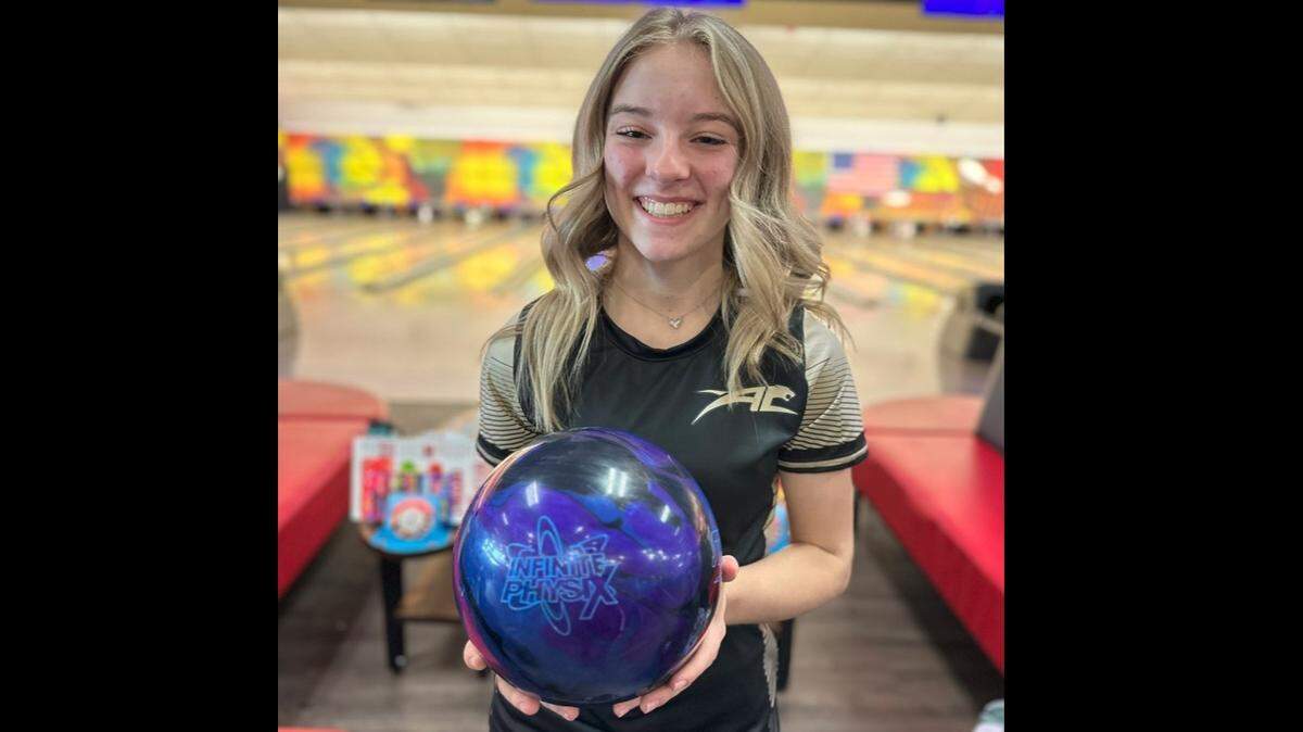 Andover Central junior Paighton Crumely bowled a perfect 300 game earlier this season. She just won the Class 5-1A regional hosted at The Alley in Wichita earlier this week.