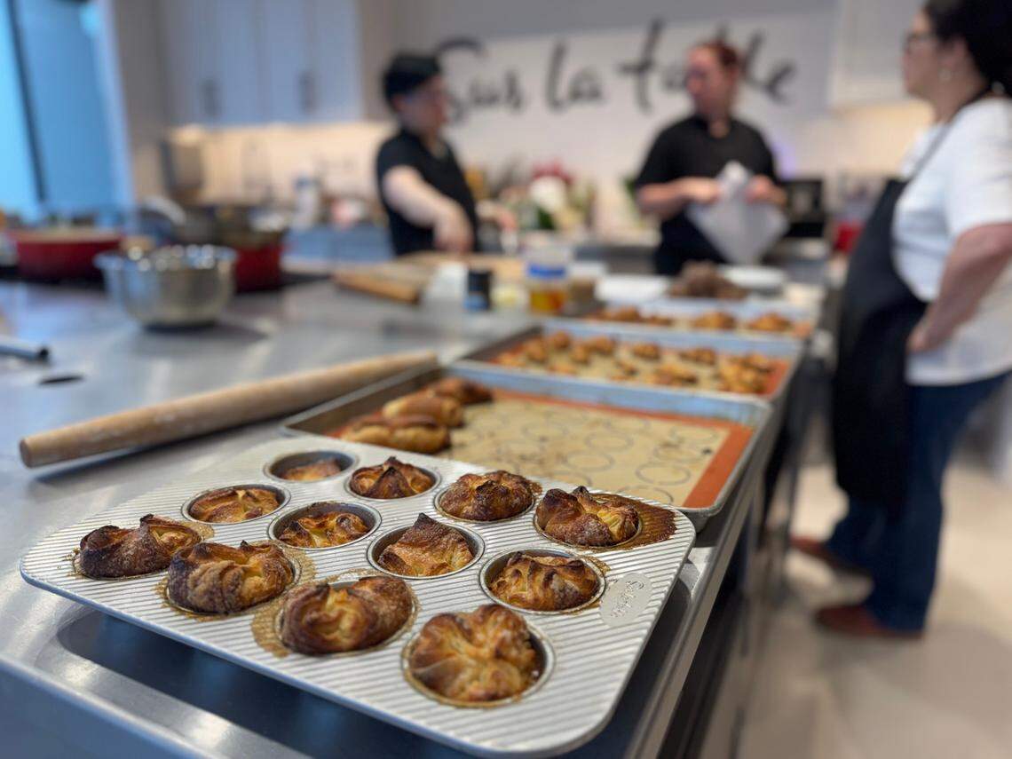 Students in a croissant class at Sur La Table in Wichita learned to make three different types of croissant.