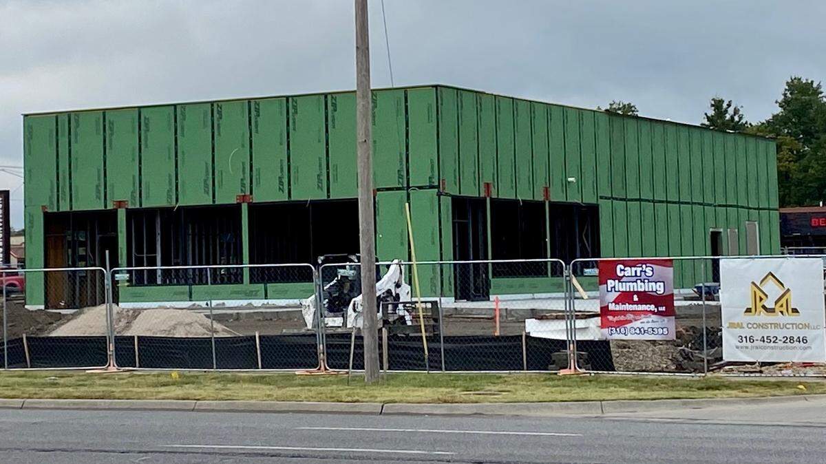 Over the summer, a longtime building at the front of Normandie Center came down, and now, a new one is being built in its place.