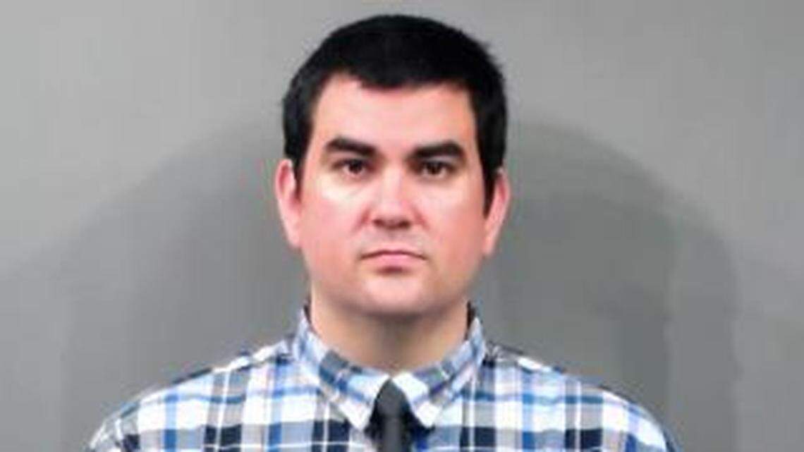 Wichita police officer Matt Powell at the time of his 2019 arrest.