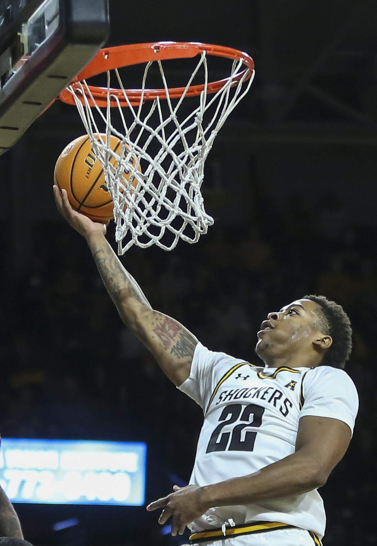 Wichita StateÕs Qua Grant makes a a shot during the first half of their game against Prairie View A&M on Wednesday night at Koch Arena.
