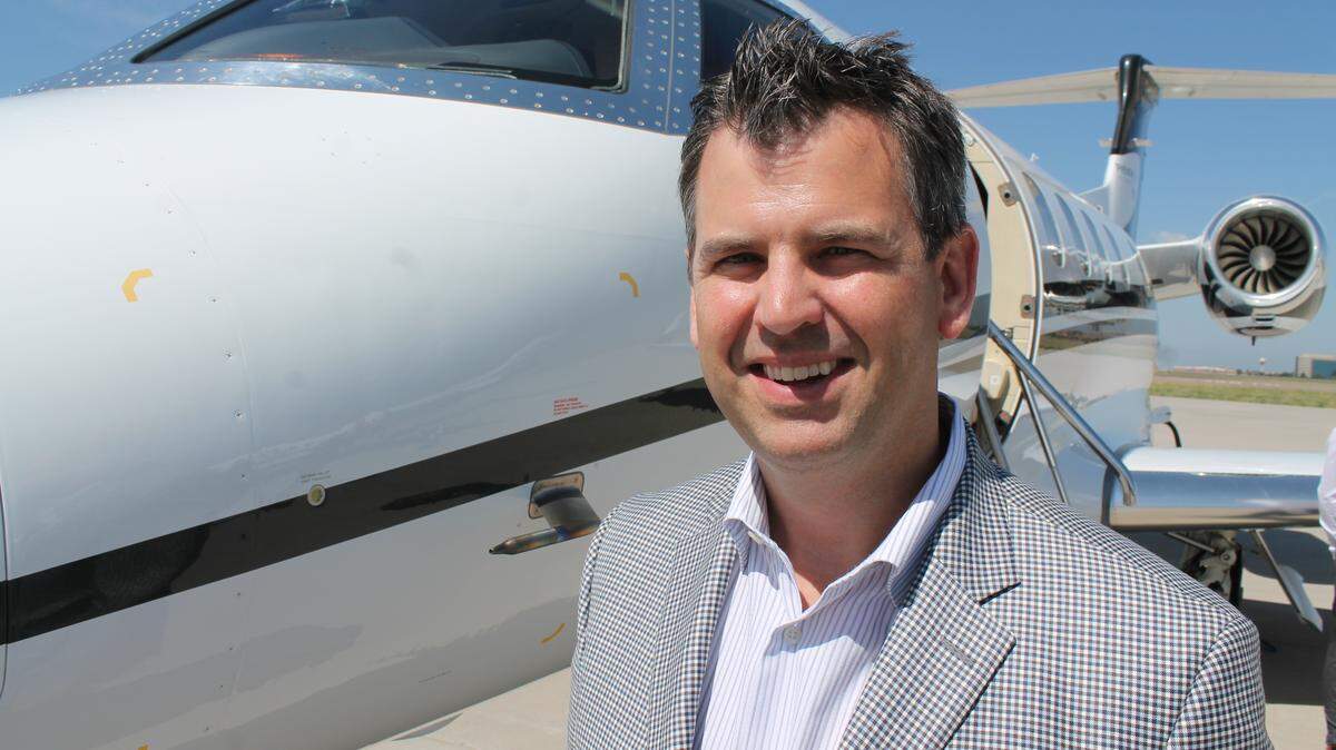 John Owen, the recently appointed CEO of Executive AirShare, at Centennial Airport near Denver, where on Wednesday the company announced it was adding its 12th base.