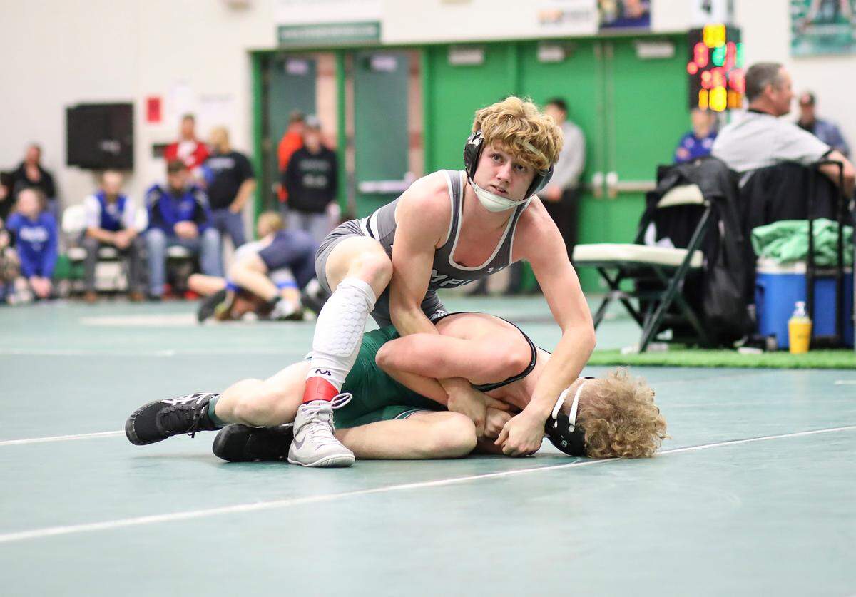 Campus senior Dylan Sheler finished runner-up in the 120-pound division at the Derby wrestling tournament last Saturday.