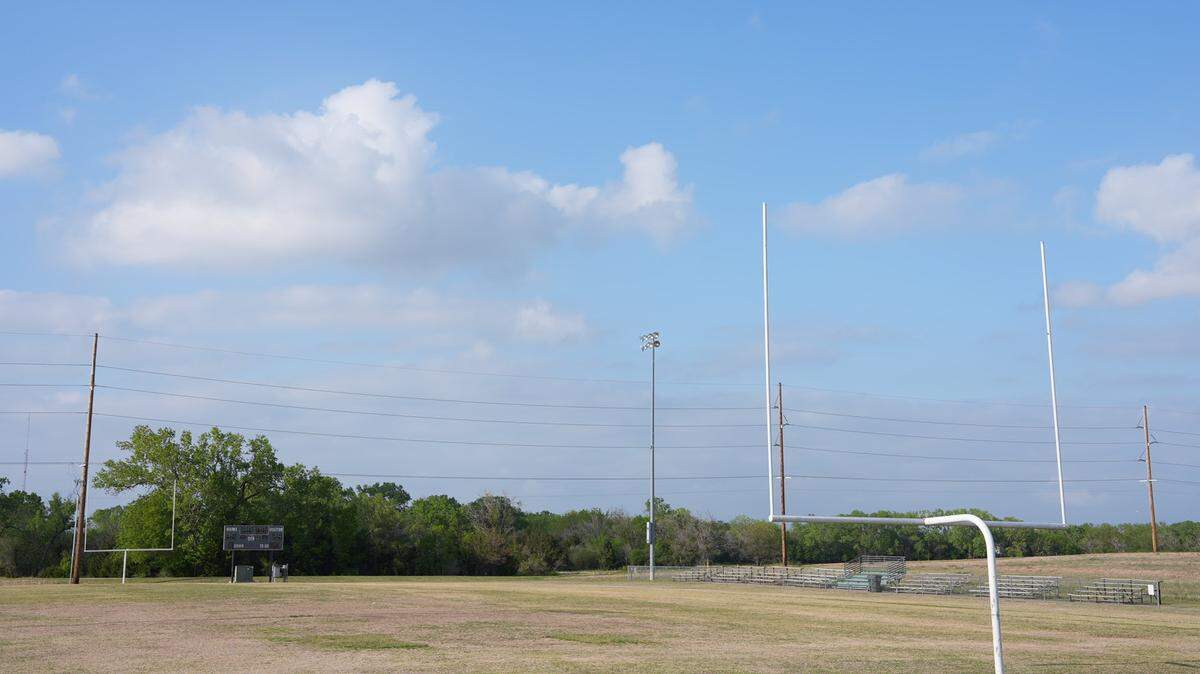 Football fields at Dr. Glen Dey Park stand just south of a chemical spill site at the old Union Pacific Railroad rail yard. The spill contaminated groundwater below several of Wichita’s historically Black neighborhoods.