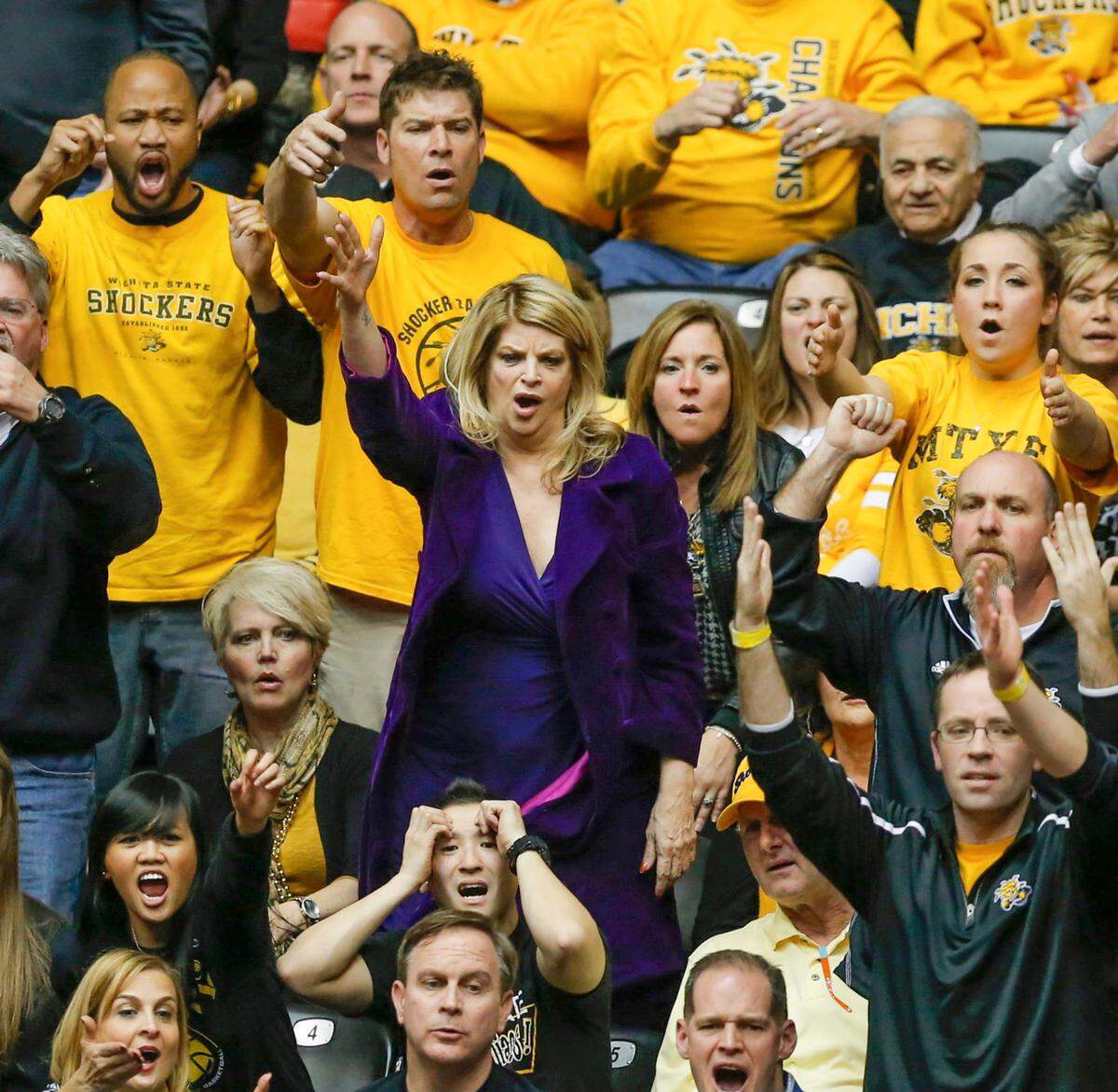 Hollywood actress and WIchita native Kirstie Alley cheered on the Shockers during their 35-1 season in 2013-14.
