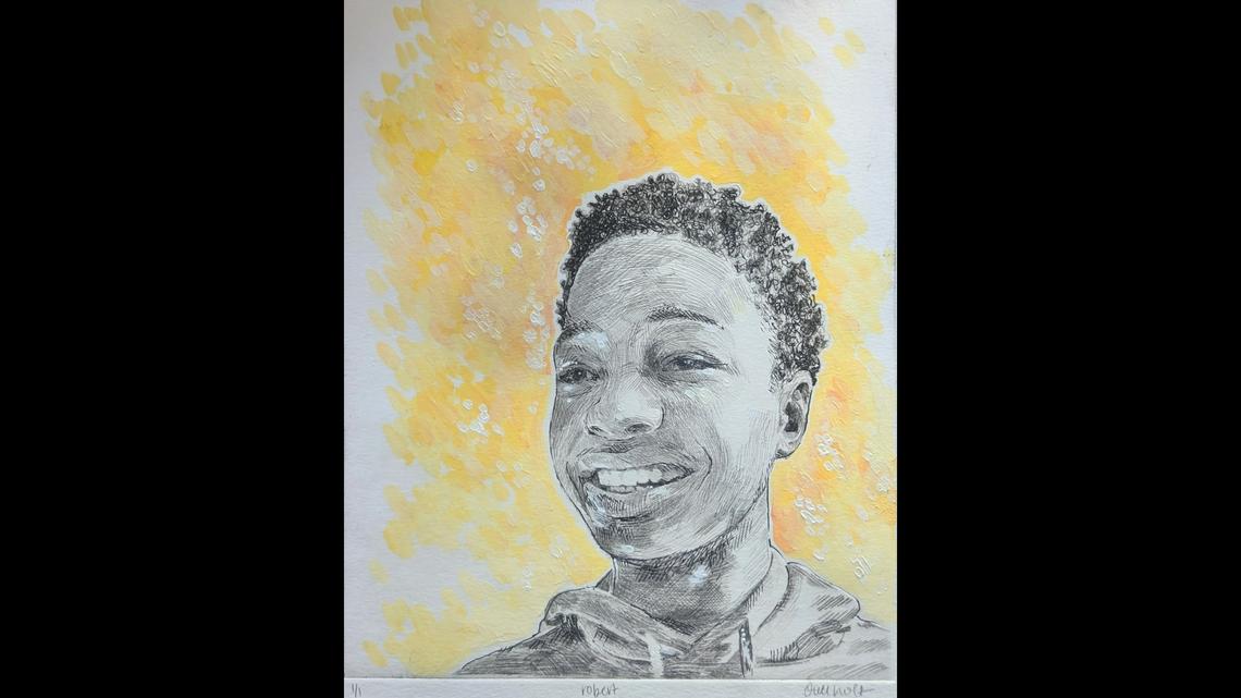 Sunny Overholt took this photo of Robert Florence in her art class at Northwest High School for him to use as a reference for a self portrait. The 16-year-old was fatally shot.