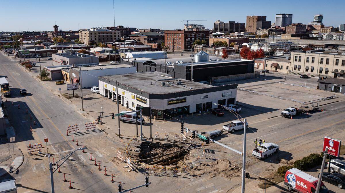 The intersection of Central and Washington is slated to reopen three weeks after a large water main break damaged the pavement.