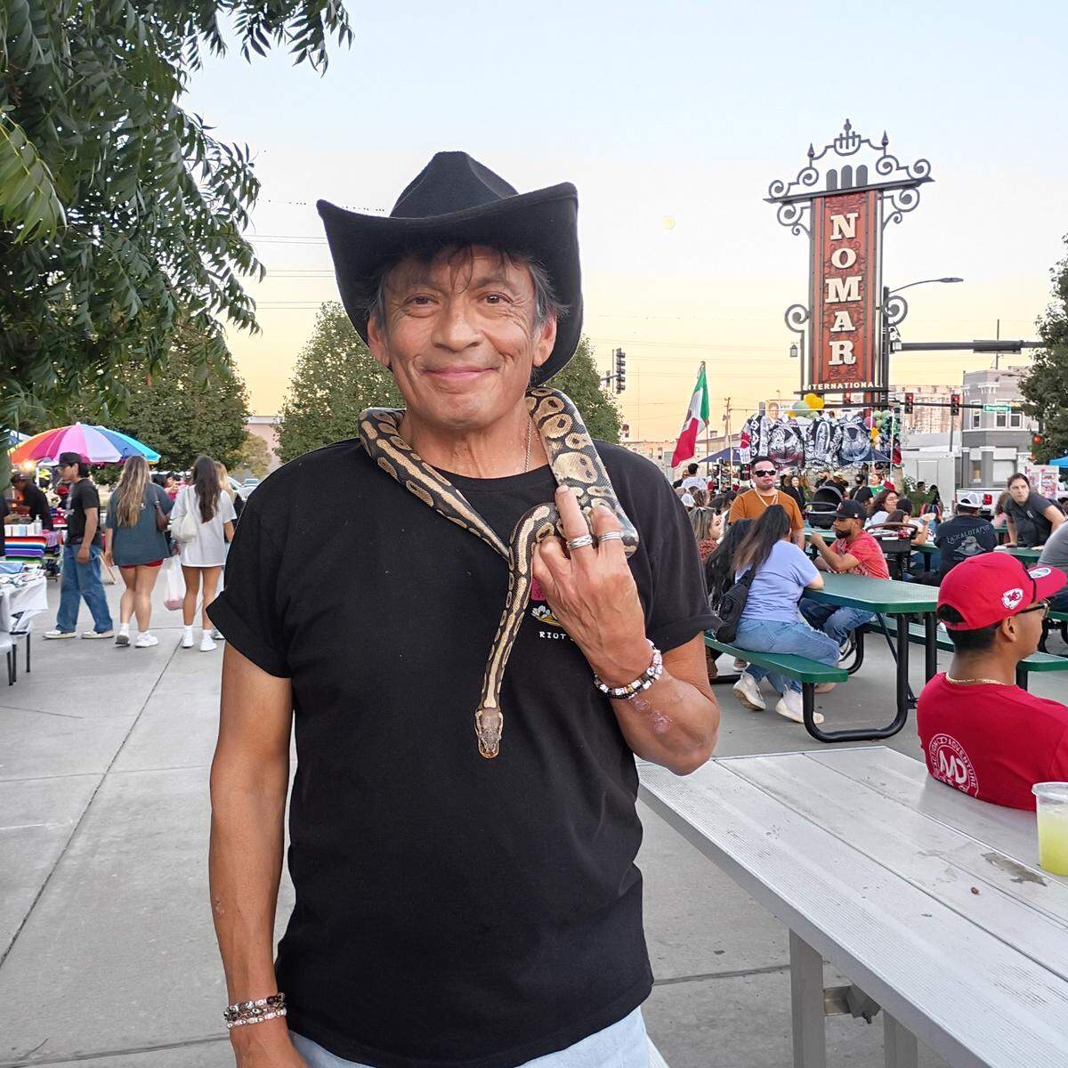 James Rangel Jr. and his snake, Maximus the Magnificent, were popular at area events where Rangel would let people hold Maximus and take pictures with him.