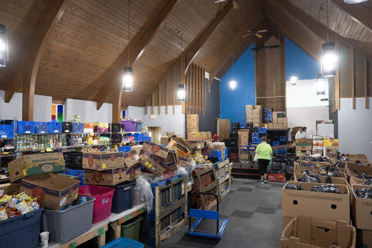 Table of Hope Food Pantry works out of the Wild Flower Community School at 1650 N. Fairview. Each Thursday they give food to those in need. On Thursday they gave food to 200 families which totaled 700 people.