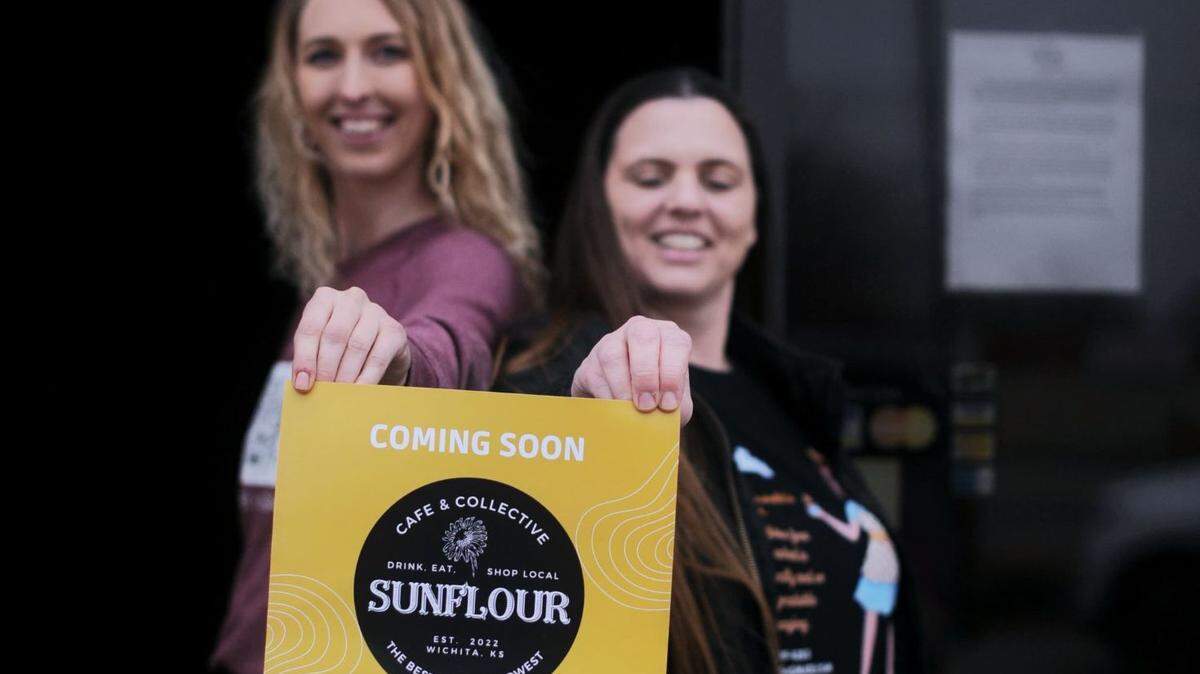 Whitney Feltrop, left, and Nicole Mullen are the co-owners of Sunflour Cafe & Collective, a vegetarian/vegan cafe with an attached makers market that will open this summer on West Central.
