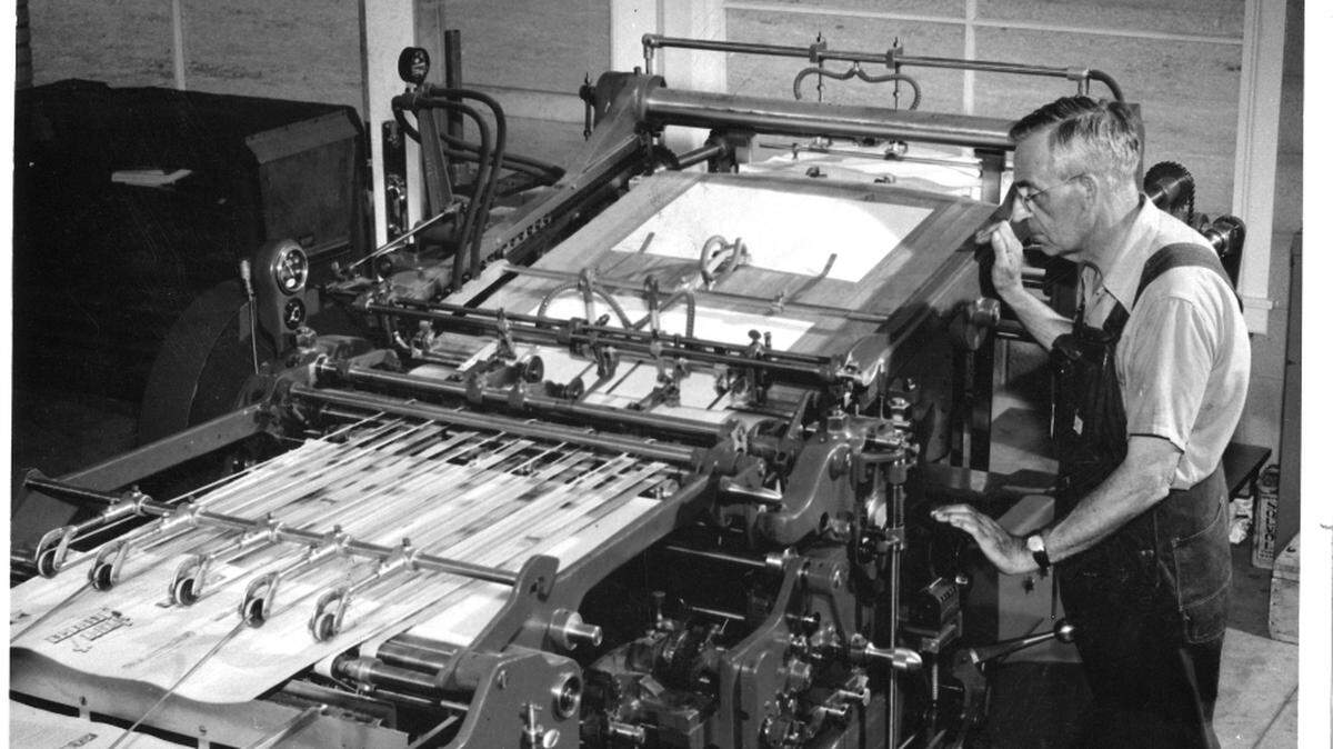 Valley Center’s Valley Print Logistics has purchased Newton’s Mennonite Press. Mennonite Press, shown here from its early days, is a printing company that began as a print shop for Bethel College and the General Conference Mennonite Church in 1902.