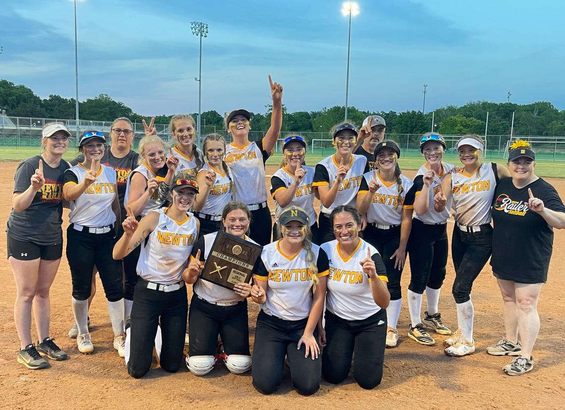The Newton softball team is headed to the Class 5A state tournament after winning 3-1 over Andover Central in a regional championship game on Wednesday.