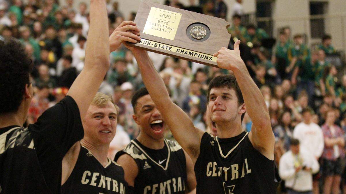 Andover Central’s Trey Degarmo, Xavier Bell and Matt Macy
