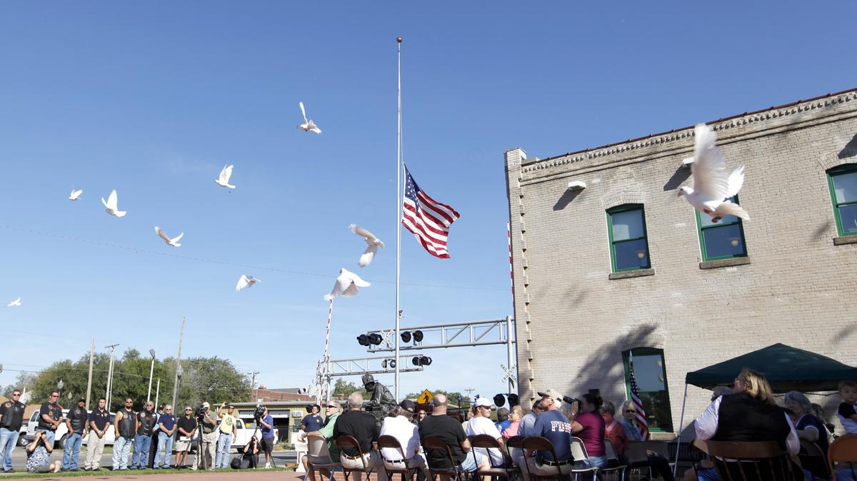 The Kansas Firefighters Museum hosted a ceremony to honor those lost in the 9/11 attacks in 2012.