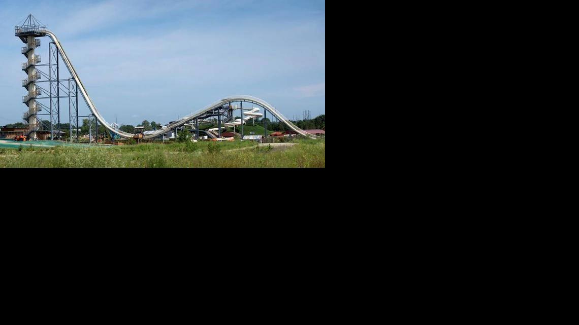 According to Schlitterbahn, riders should not raise their hands in the air on this Verruckt, the world’s tallest water slide.

