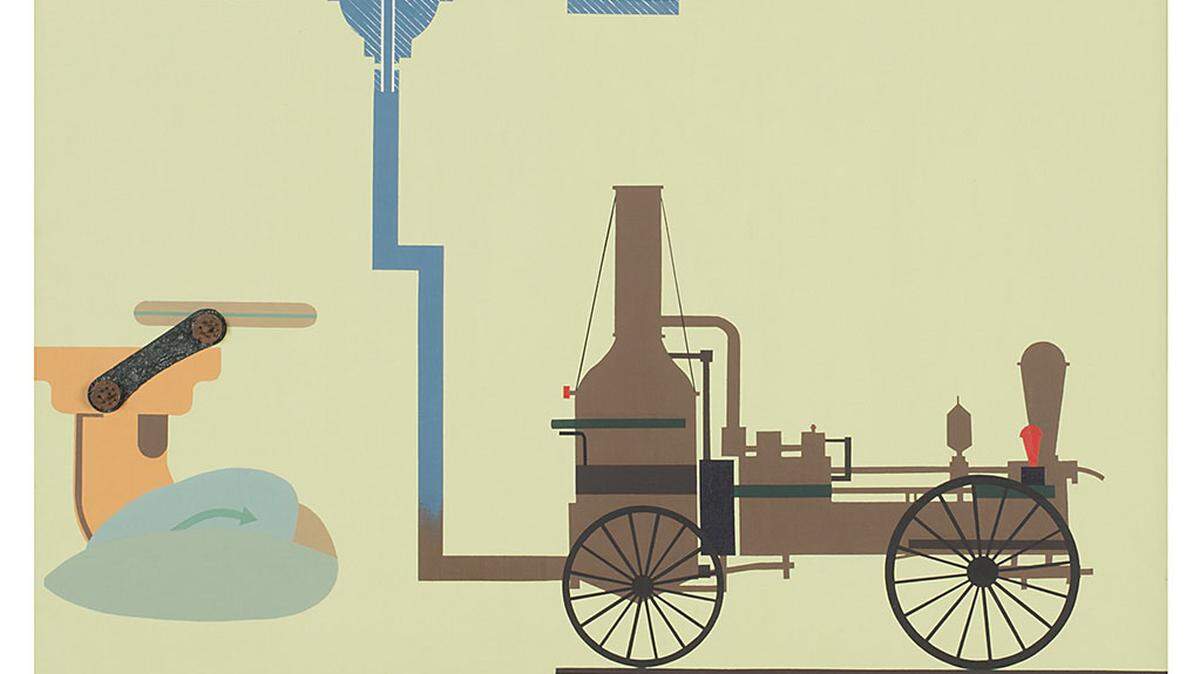 “Lee Adler: A Mad Man Amid the Machines” is now on display at the Ulrich Museum on the Wichita State University campus. This mixed media composition from 1972 is part of the Ulrich’s collection.