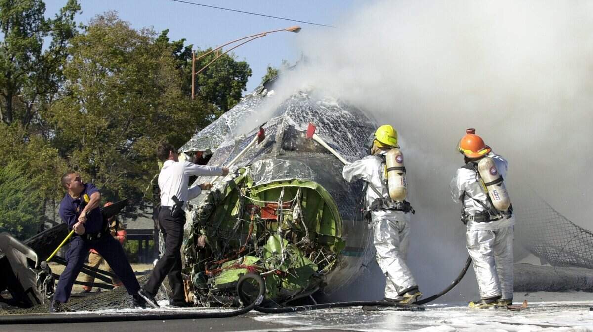 Bryan Irelan, 33, and flight engineer David Riggs, 48, died inside the Bombardier Challenger 604 after it crashed at Mid-Continent Airport on October 10, 2000. Co-pilot Eric Fiore, 43, died 36 days later in the burn unit of Via Christi Medical Center-St. Francis.    