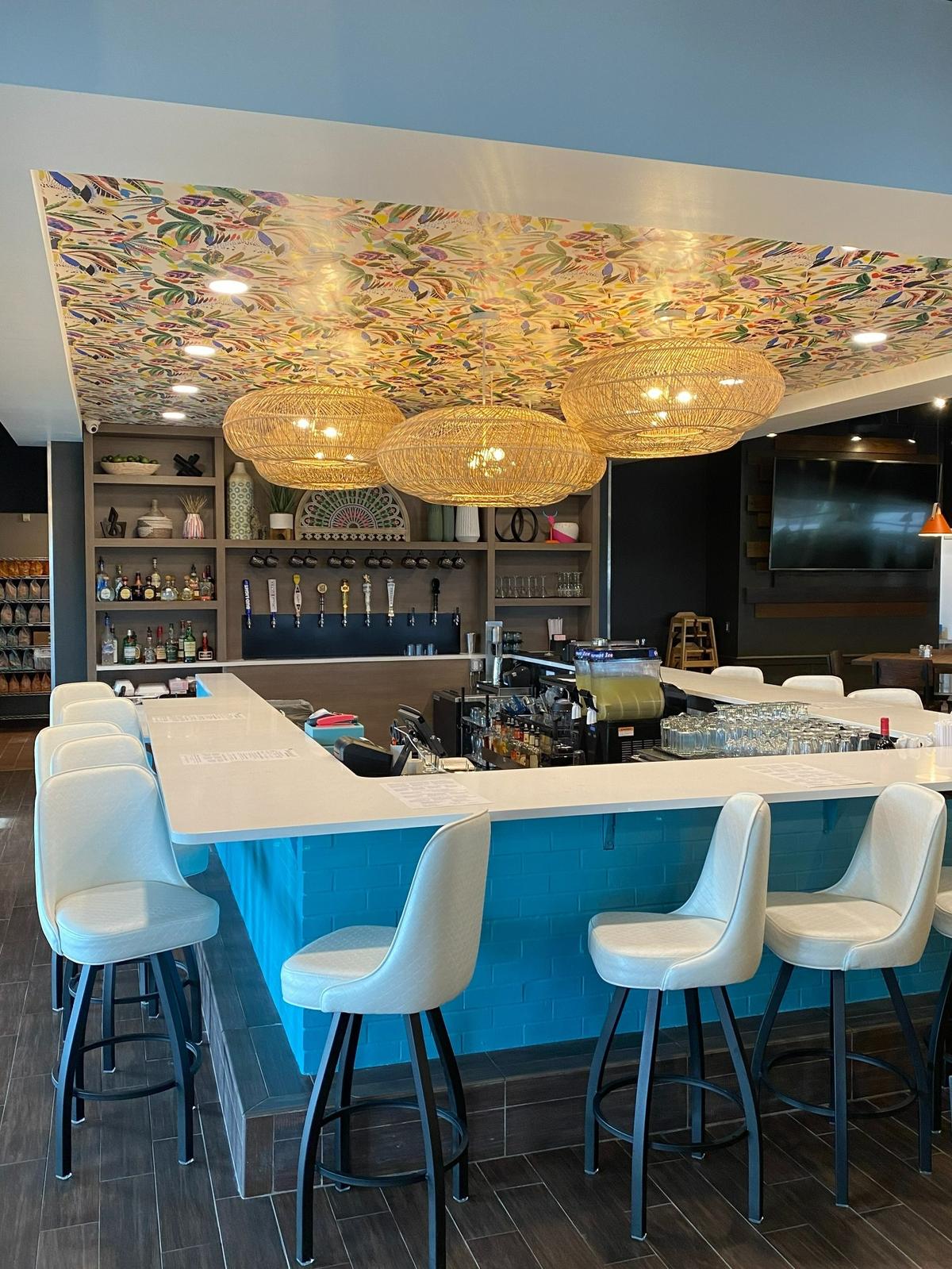 The new Carlos O’Kelly’s at 13th and Greenwich has a sit-down bar where the chain will test out new drink options.