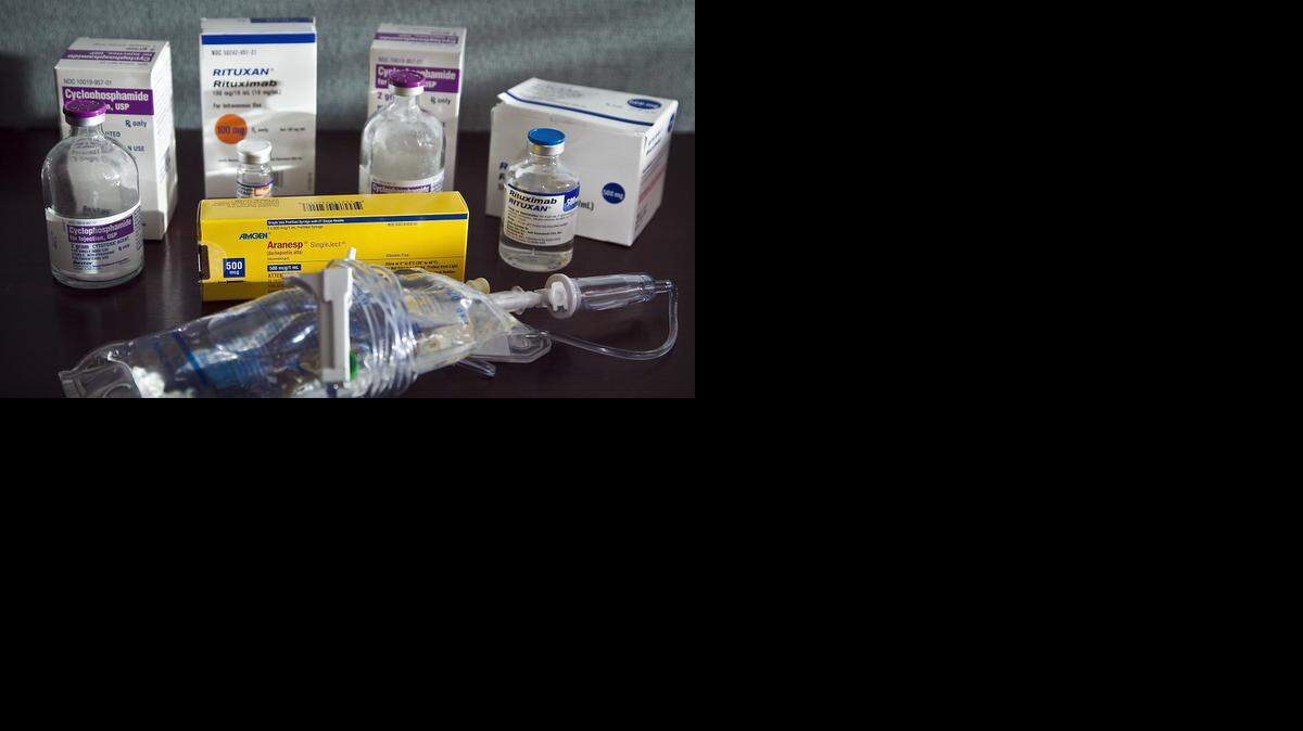 
Rituxan and cyclophosphamide are used to treat cancer. Rituxan was mentioned in the audit at the Hutchinson Clinic as a drug that was inappropriately given to patients by oncologist Mark Fesen.(April 15, 2014) 
