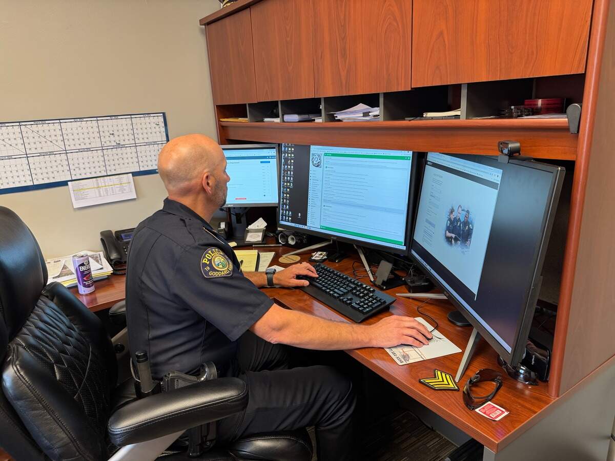 Goddard Police Chief Lance Beagley is among those who has made do with less space at City Hall as the police department has grown along with the city’s population. Plans are in the works to build a separate facility for the police department and municipal court.
