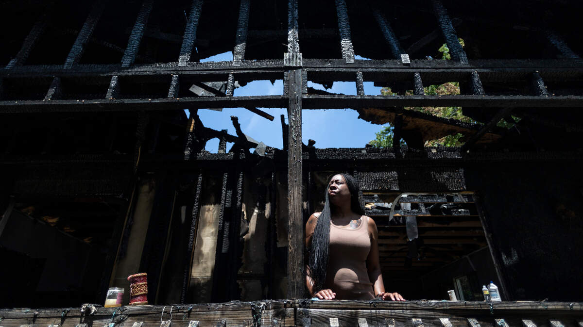 Catrinda Wakefield was dozing on her couch last Saturday when fireworks shot off from a nearby property set her home ablaze.