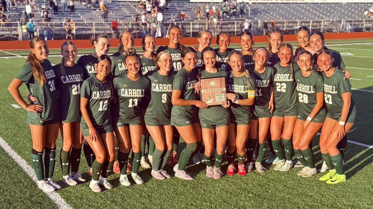 The Bishop Carroll girls soccer team advanced to the Class 5-1A semifinals with a 2-0 win over Maize South on Monday.