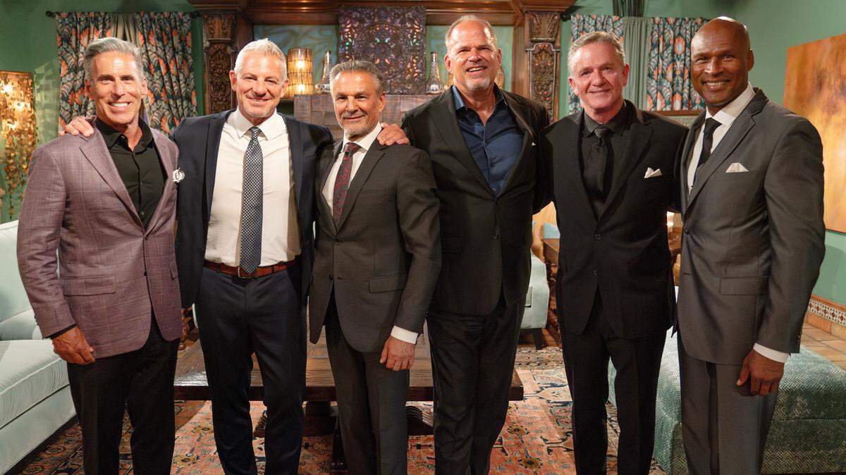 The final contestants before the rose ceremony where “The Golden Bachelorette,” Joan Vassos, picked who would get hometown visits included Guy C., Jordan H., Pascal, Keith G., Wichitan Chock Chapple and Jonathan R.