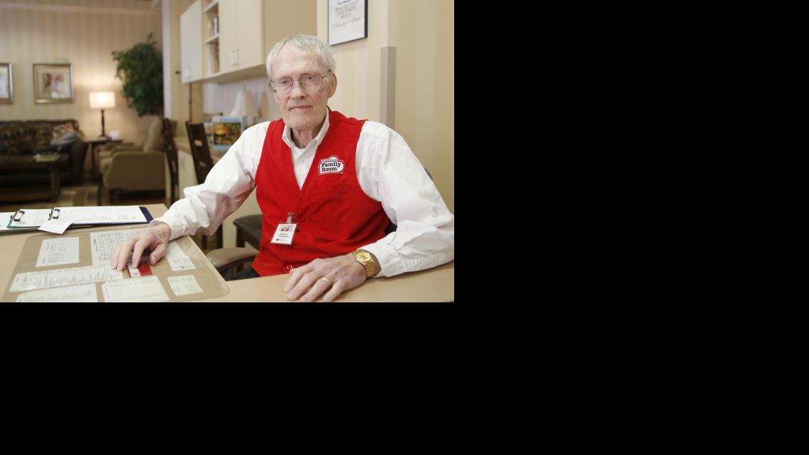 
Duane Smith volunteers at the Ronald McDonald House Family Room at Wesley Medical Center. (Dec. 30, 2013) 
