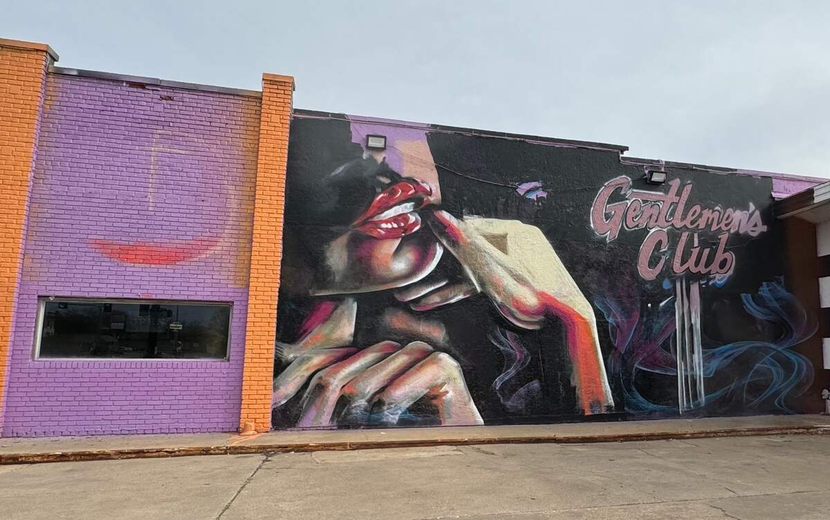 This mural recently was painted onto the side of the Spice of Life gentleman’s club at 1021 W. Maple.