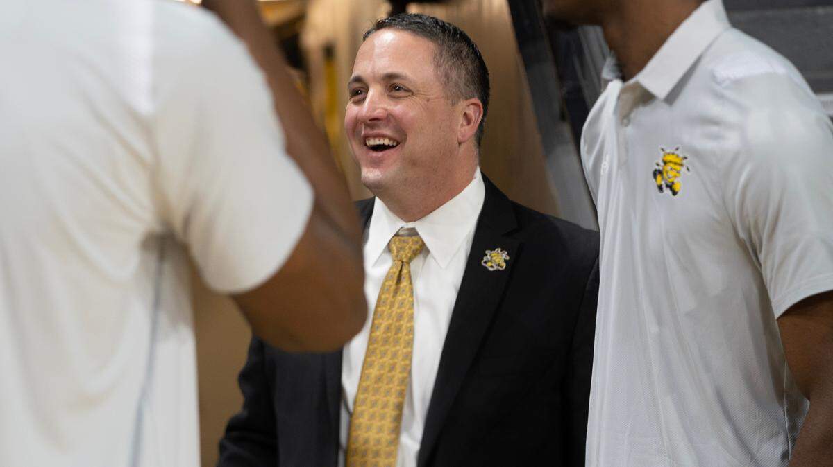 Wichita State athletic director Kevin Saal said the Shockers are “in the right place” in the American Athletic Conference, as conference realignment starts to heat up again.