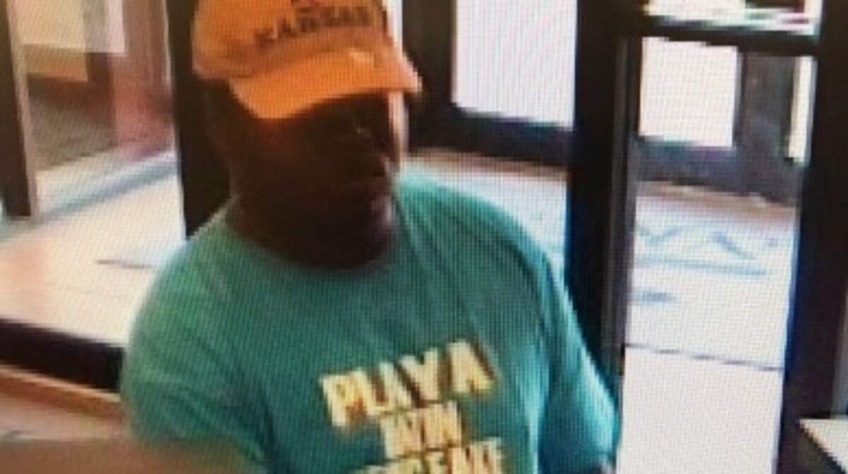 Authorities are looking for this man in connection with the armed robbery of a Bank of the West branch in west Wichita Wednesday.