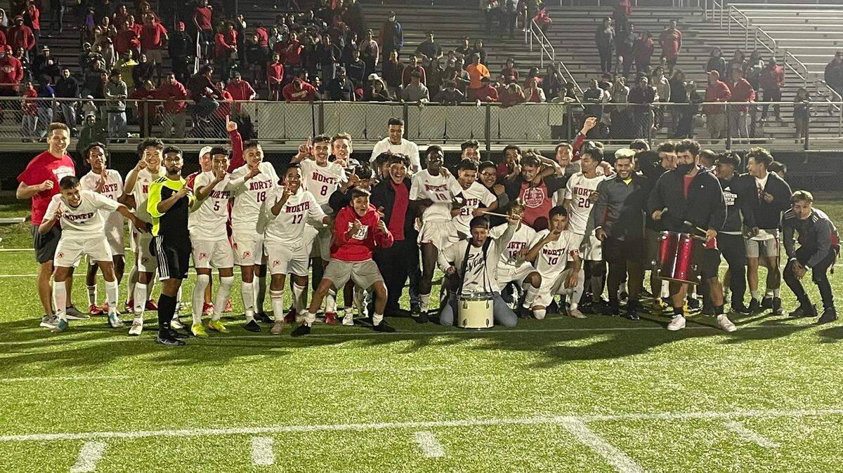 The Wichita North boys soccer team won its first City League championship in program history on Tuesday with a 2-1 win over Kapaun Mount Carmel.