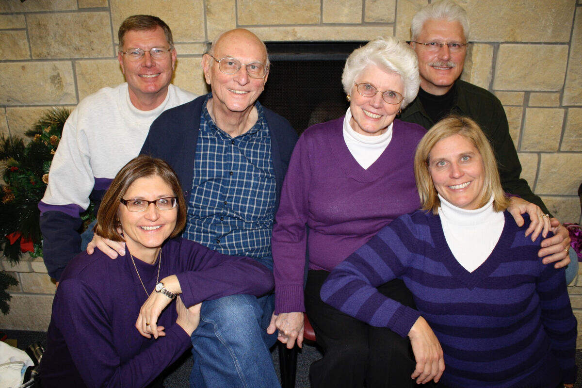 A Wilke family photo from when Bishop Richard Wilke, center left, and his wife, Julia, center right, were alive. Their children are Steve, left, Paul, right, Sarah, left, and Susan, right.