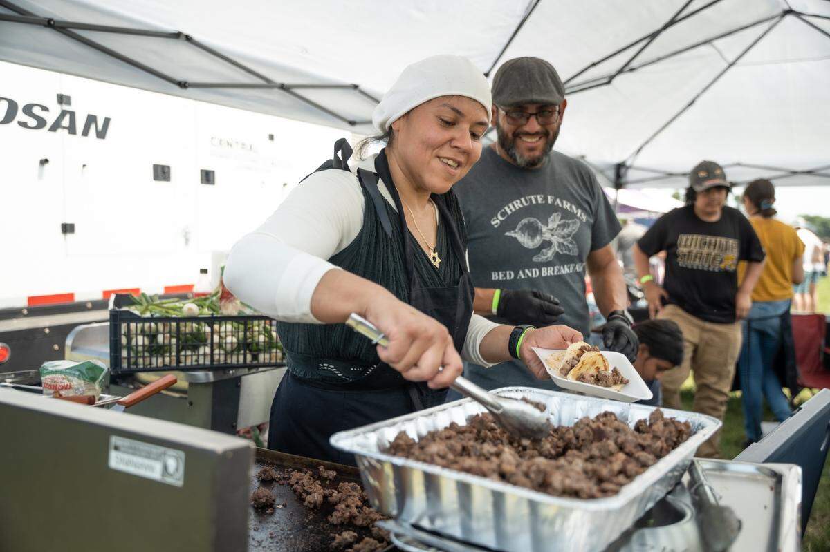 Taco Fest is a big party featuring tacos made by local restaurants.