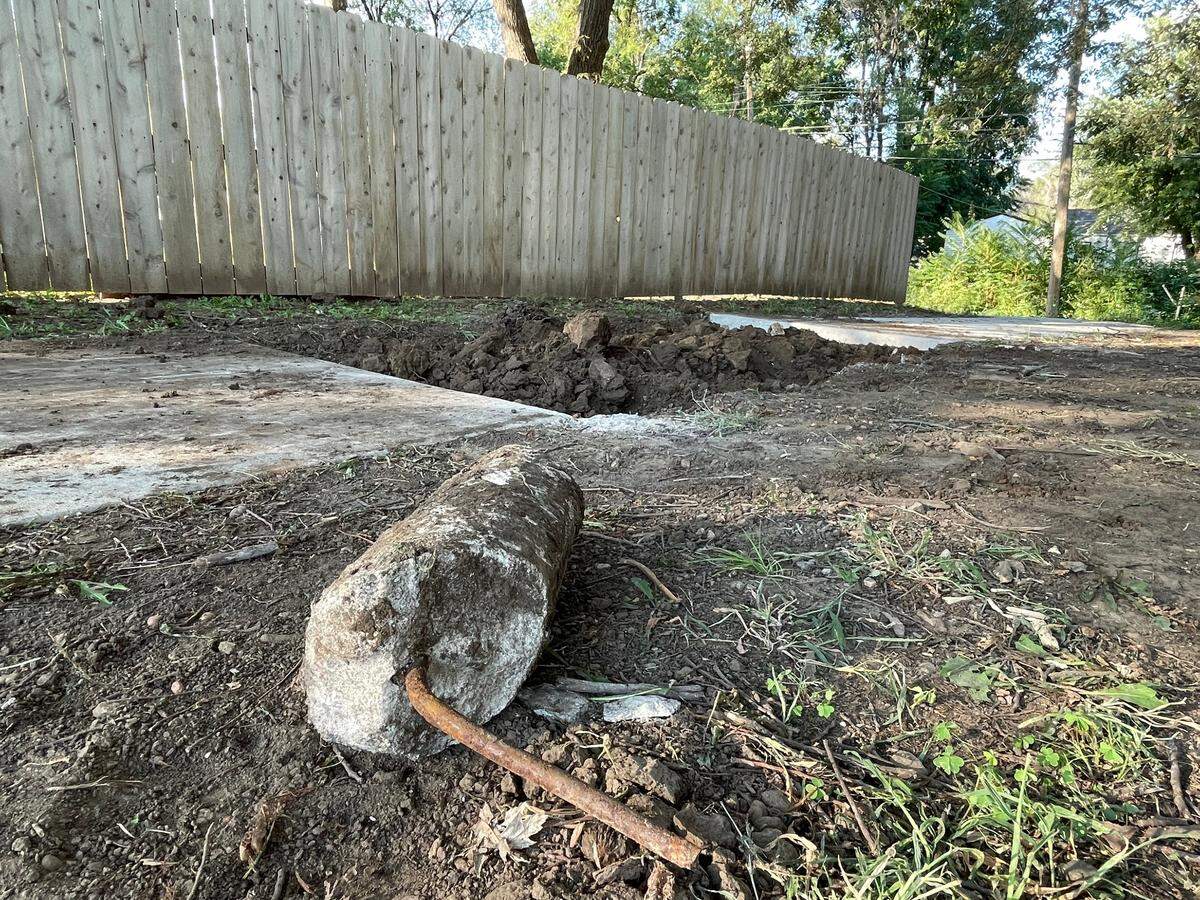Dirt and rebar dotted the site where Dennis Rader’s former property once stood after investigators dug on Tuesday.