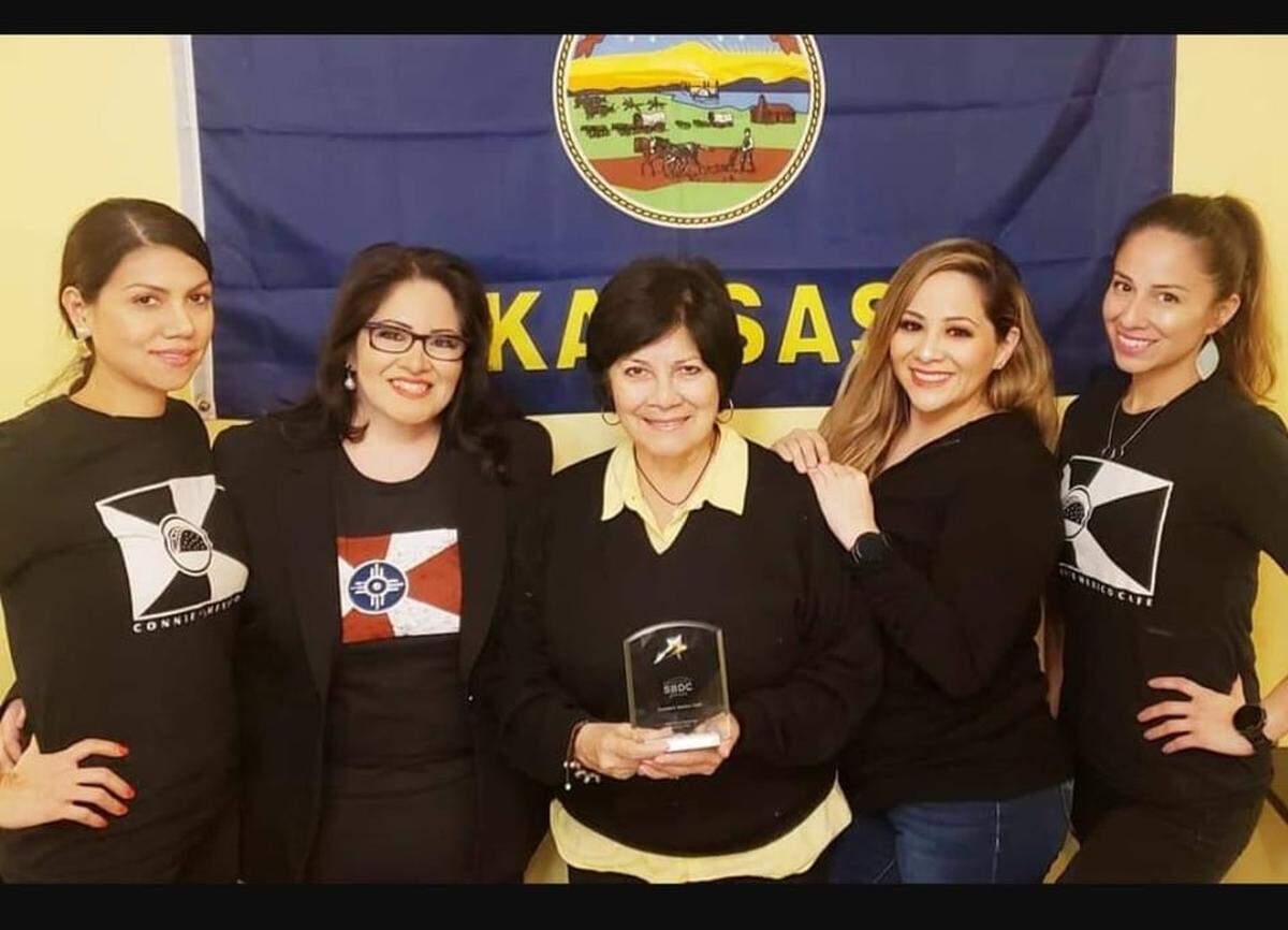 Connie’s Mexico Cafe owner Carmen Rosales, center, and her youngest daughter, Adele, far right, have both tested positive for COVID-19. Cici Garcia, second from right, says she’s also experiencing symptoms.