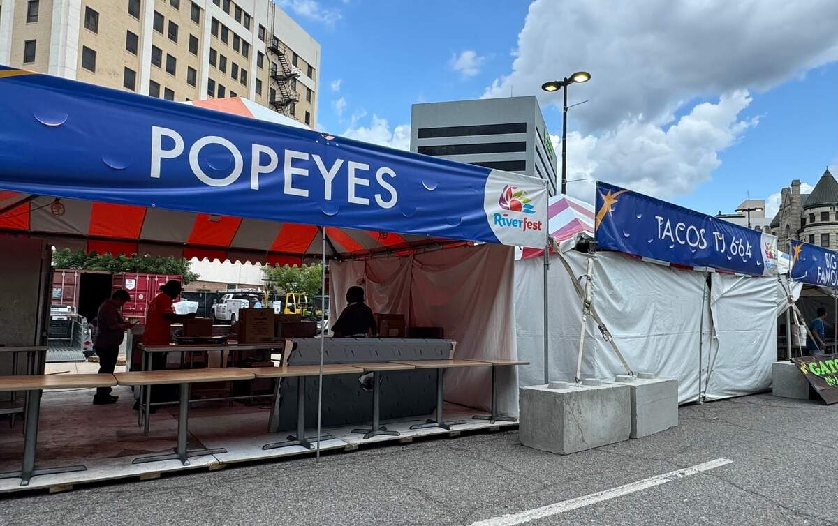 Fast-food favorite Popeyes is filling one of the vacant booths at this year’s Wichita Riverfest food court.